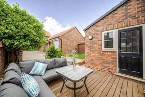 Timber decked dining terrace- click for photo gallery